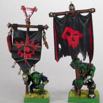 Orc and goblin standard bearer by LordSat