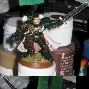 Dark Angels Hero - OOP GW Pewter Hero Model by asmodai77
