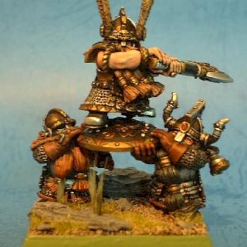 Dwarf King Alrik and Shieldbearers by dragonyim