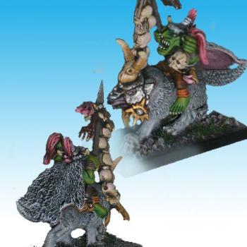 Goblin Shaman on wolf by kuroboy