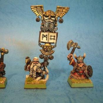 Dwarf Hero, Runesmith and Standard Bearer by dragonyim