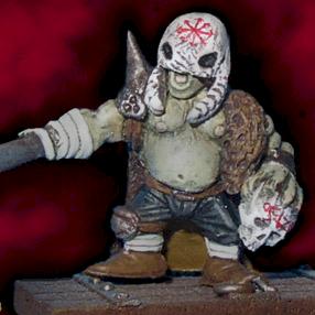 Chaos Halfling green stuff convertet painted by Woundead