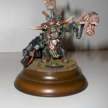 Ork Warboss with Attack Squig by adolf1
