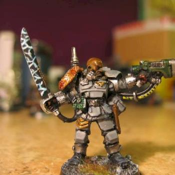 Kasrkin seargent with plasma pistol by Mitthrawnourudo