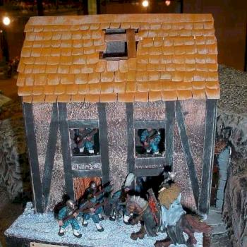 Chaos knight attacks town guard. by Gatologic