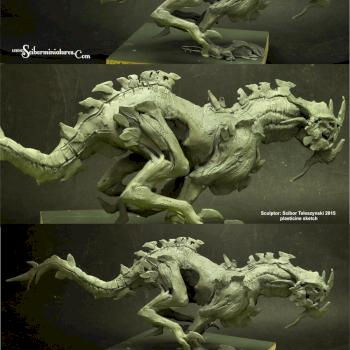 Beast - plasticine sketch by Scibor