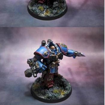 Flesh Tearer Librarian in Centurion Armour by Old Mini Junky