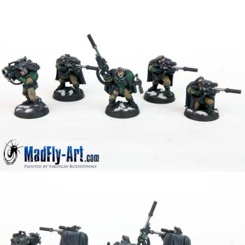 Dark Angels Scout Squad with Sniper Rifles by MadFlyArtStudio