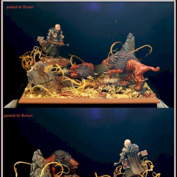 Warrior Priest diorama by Reiner