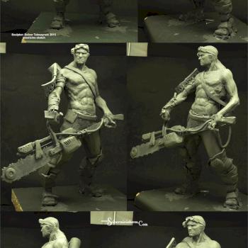 Zombie Slayer - plasticine sketch by Scibor