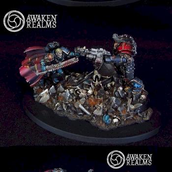 Horus Heresy Sons of Horus Abaddon and Loken duel by Awaken Realms