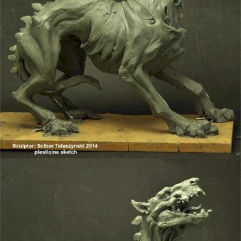Astro Dog plasticine sketch by Scibor