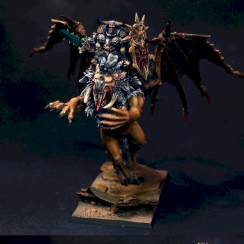 Chaos Lord on Manticore by Gruumsh