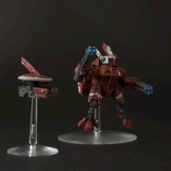 Tau Farsight XV-88 Crisis Suit and Gun Drone 2 by alimickwhit