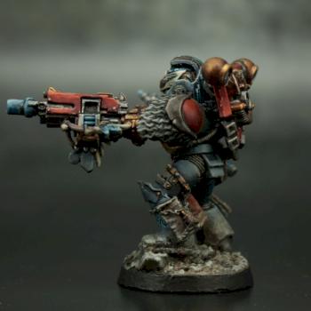 Space Wolf Rune Priest by Sable