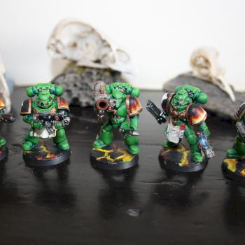 Salamander Tactical Marines by WelshyTheCelt