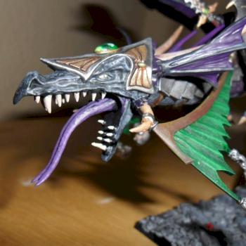Dark Elves Dragon Close up by Santafu