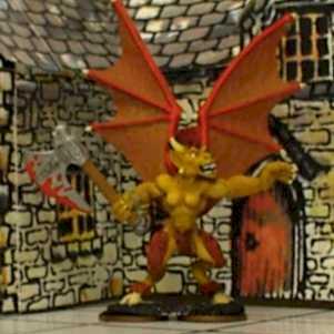 Winged Demon with Axe by Vaxalon