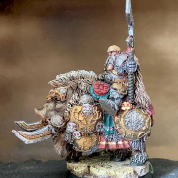 Dwarven Chief on War Boar, Scibor by Schinsky