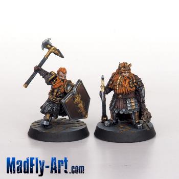 King Dáin Ironfoot and Thorin III by MadFlyArtStudio