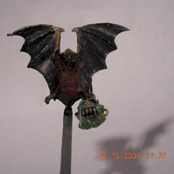 Bat with ork head by FinWolf