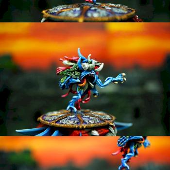 WH MPG Sculpted, Painted Daemon Horror Blue Copier by miss painting