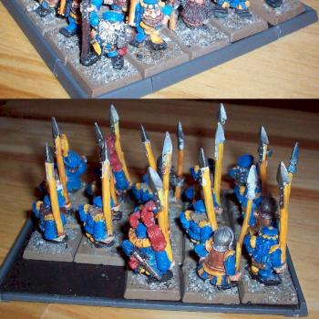 Dwarf Spearmen Warriors by thewindago