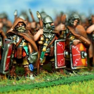 15mm DYM Painted E'Roman Legionary in Greatcoat by dygp2010