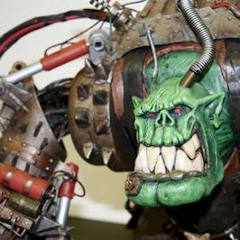 Ork Warlord sculpture by rickt