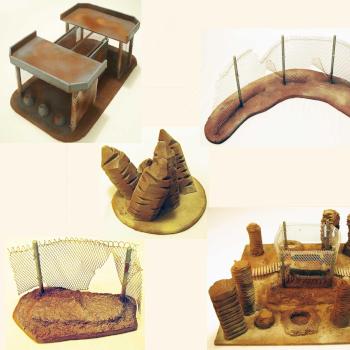 completed desert fortress terrain set by neonnecromancer