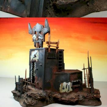 Ironclad Ork Bastion/Tower With Gun by Terraformer