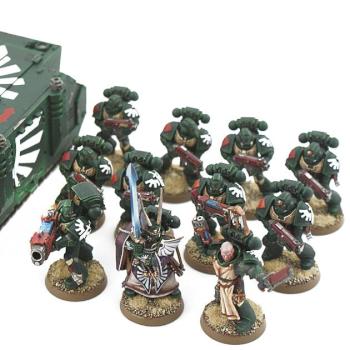Dark Angels Tactical Squad with Rhino and Company Master by Kronid