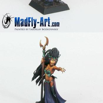 Dark Elf Sorceress by MadFlyArtStudio