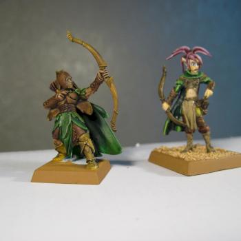 Wood Elf Glade (Warhammer) and Reaper Shalelu by Sanper