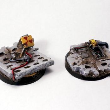 Concrete Slabs Bases Round 40mm (set2) by UnlimitedColours