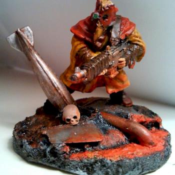 chaos cultist - lava base by PlasticMarine