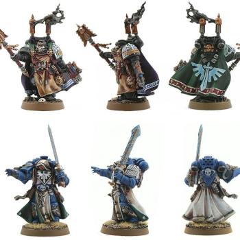 Dark Angels Interrogator Chaplain and Librarian by Kronid