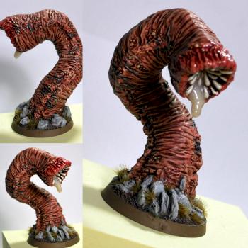 Reaper Bones Purple-headed Worm by Zemlod