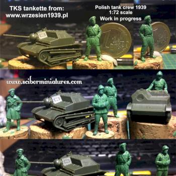 Polish Tankette TKS crew - 1:72 scale by Scibor