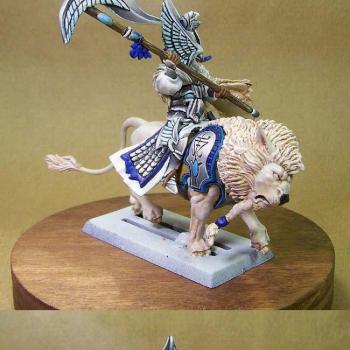 High elf lord on lion by Rentall