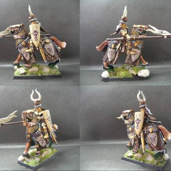 Warhammer Bretonnian Knight of Charging Bull by tinman755