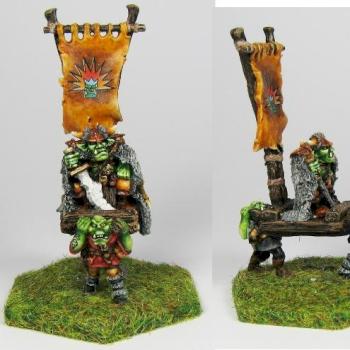 Demonworld 15 mm Nallian in Palanquin - Ork Hero by Postumus