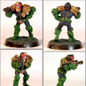 Old 2000AD Judge Dredd Miniature by Rab