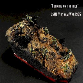 “Running on the hill” USMC Vietnam War 1965 by fm-64