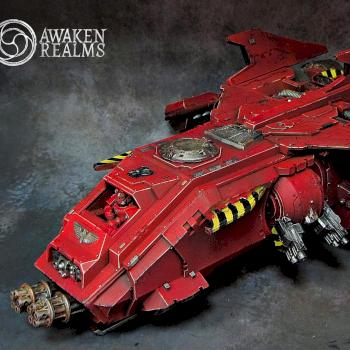Blood Angels Fire Raptor Gunship by Awaken Realms