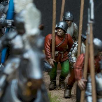 Medieval soldiers marching details by stalkerminsky