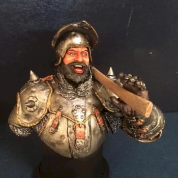 Young Miniatures bust   La Hire, Battle of Patay, 1429 knight by Byteknight