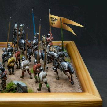 Medieval soldiers marching details by stalkerminsky