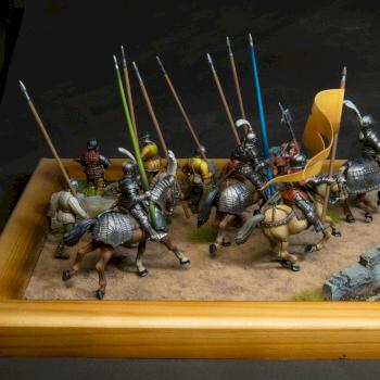 Medieval soldiers marching details by stalkerminsky