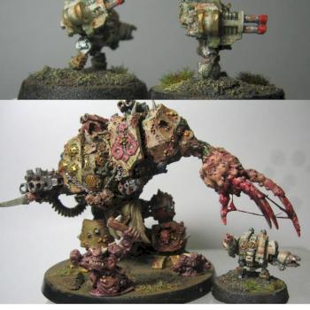 Epic Scale Nurgle Dreadnoughts Painted by Rerclusiarch